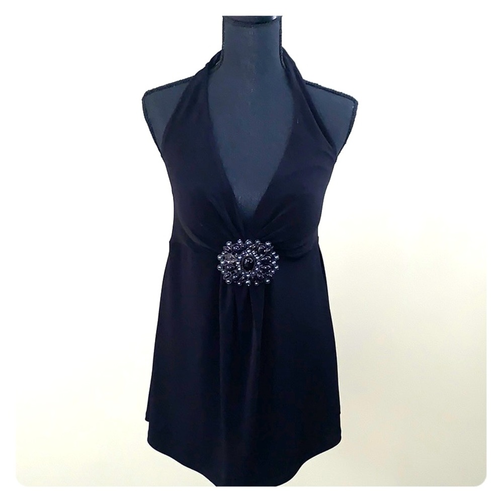 Black Cache Halter Tunic